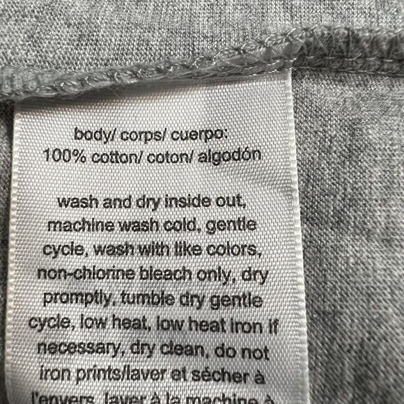 Tommy Jeans Shirt Womens XS Gray Long Sleeve Cropped Flag Logo Crewneck Comfort - Picture 5 of 11